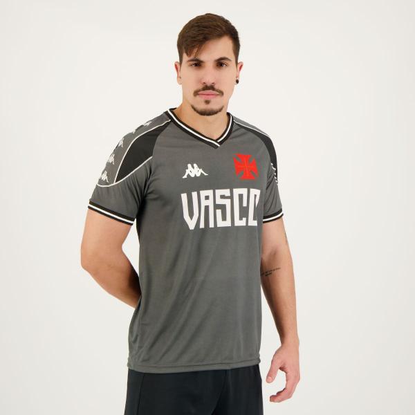 Imagem de Camisa Kappa Vasco Supporter 2023 Cinza