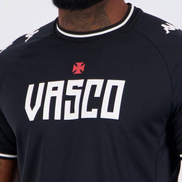 Imagem de Camisa Kappa Vasco Supporter 2024 Preta