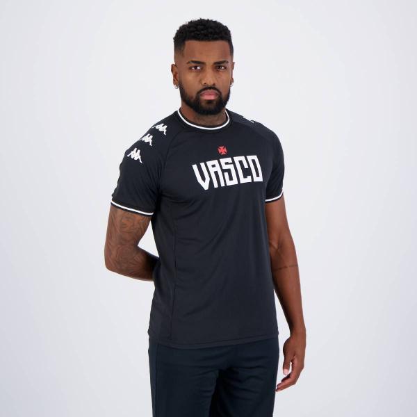 Imagem de Camisa Kappa Vasco Supporter 2024 Preta