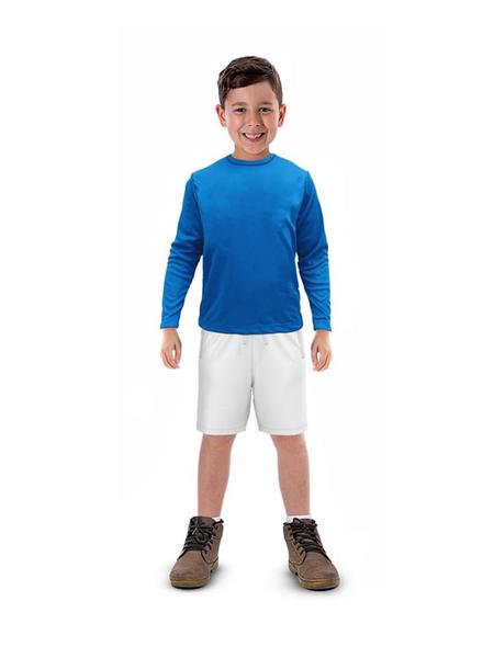 Imagem de Camisa Longa Infantil Moda Praia Uv 50 Térmica Azul Turquesa