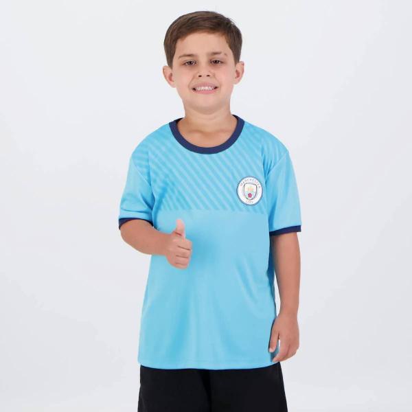 Imagem de Camisa Manchester City Haaland 9 Maine Infantil Azul