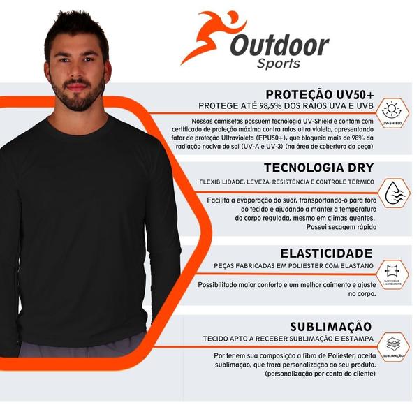 Imagem de Camisa Manga Camuflada Longa com Proteção Uv 50 Premium