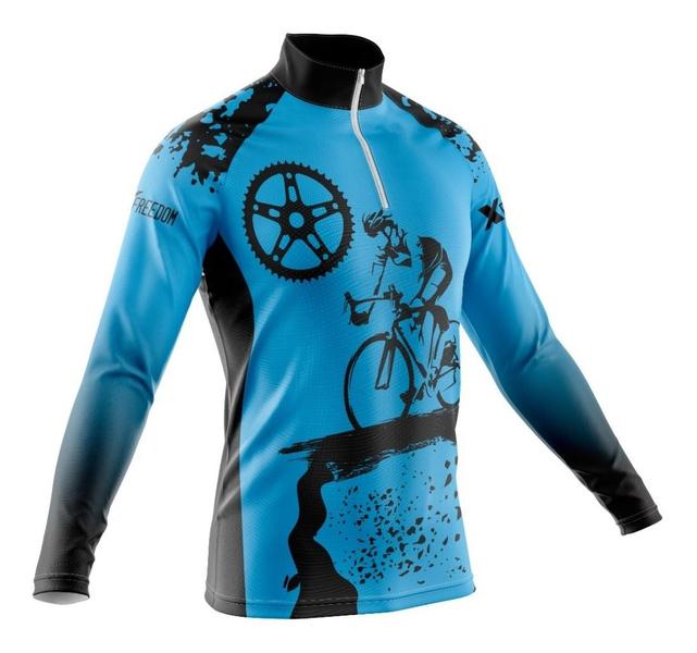 Imagem de Camisa Manga Longa Ciclismo Bike Bicicleta Masculino C/ Proteção UV