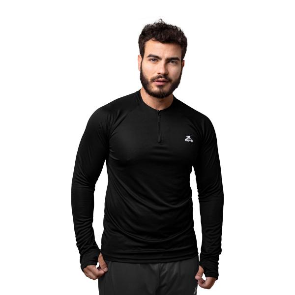 Imagem de Camisa Manga Longa Esportiva Futebol Masculina com Proteção Solar UV50+ Muvin - Conforto Térmico