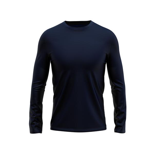 Imagem de Camisa Manga Longa Masculina Proteção Uv 50+ Térmica Dry Fit Azul Marinho