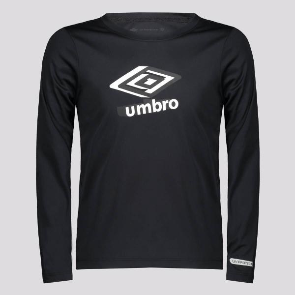 Imagem de Camisa Manga Longa Umbro Basic Uv Juvenil Preta