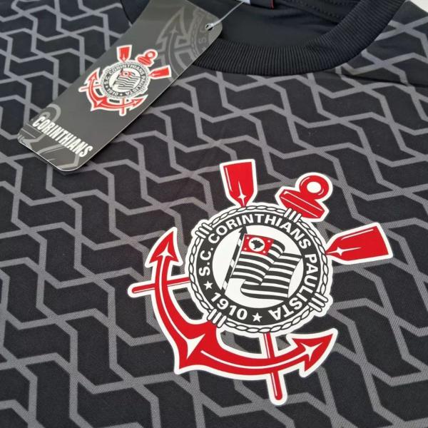 Imagem de Camisa Masculina Corinthians Estado Preto Poliéster SPR