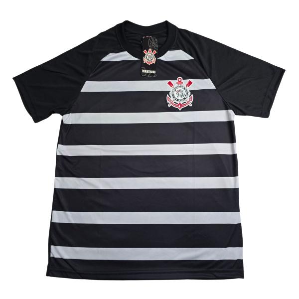 Imagem de Camisa Masculina Corinthians Honor Listrada Preto Branco - Spr