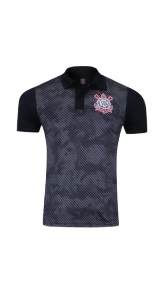 Imagem de Camisa Masculina Gola Polo Basic Camuflada Preta - Corinthians CO0168003