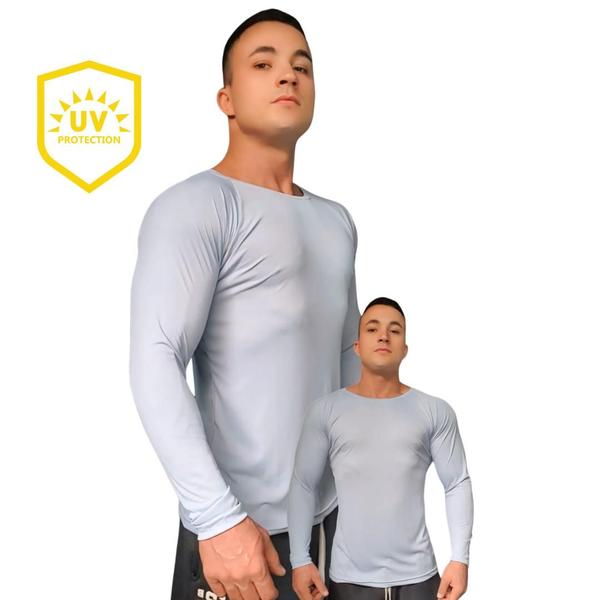 Imagem de Camisa Masculina Manga Longa Térmica Proteção UV50