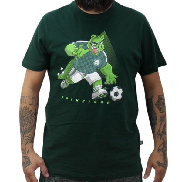 Imagem de Camisa Masculina Palmeiras Algodão Mascote Porco Verde