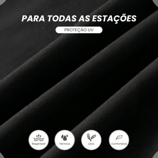 Imagem de Camisa Masculina Preta Termica Proteção Uv