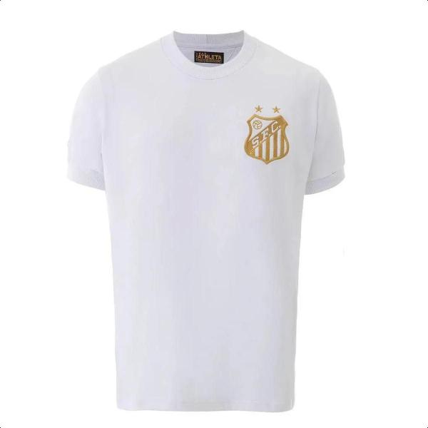 Imagem de Camisa Masculina Santos Pelé Retrô Mil Gols Branca Oficial