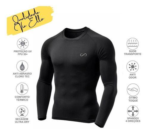 Imagem de Camisa Masculina Segunda Pele Plus Size, Esportiva, Fitness