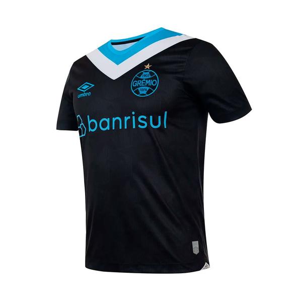 Imagem de Camisa Masculina Umbro Grêmio Oficial 3 2024 Torcedor S/N Preto/azul