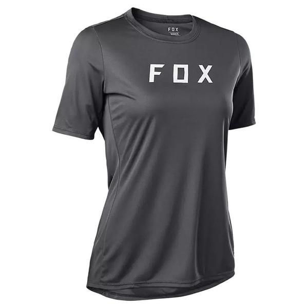 Camisa MTB FOX Ranger Moth SS Feminina - Grafite - FOX Racing Imagem de Camisa MTB FOX Ranger Moth SS Feminina - Grafite