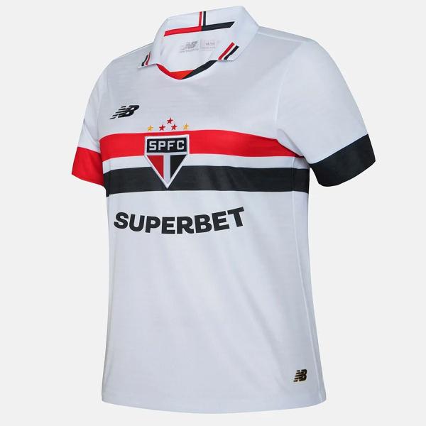 Imagem de Camisa New Balance São Paulo 2024 Feminina Torcedor Branco