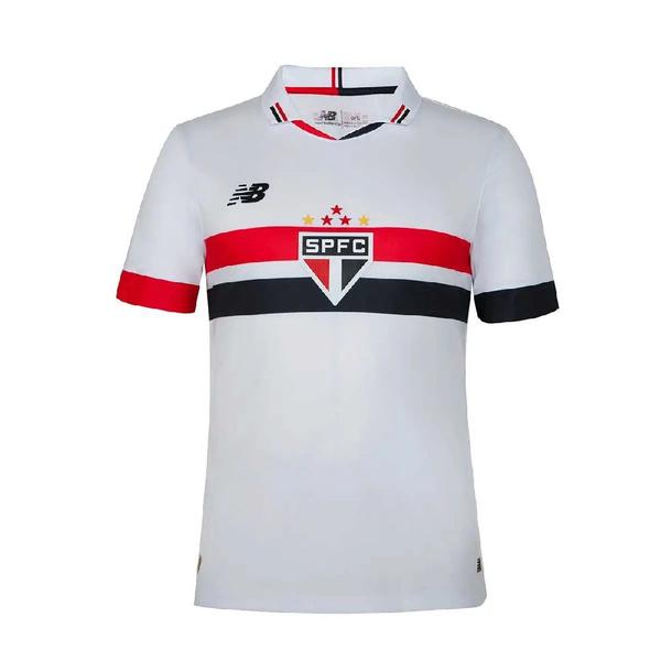 Imagem de Camisa oficial são paulo i branca 2024 new balance jogador