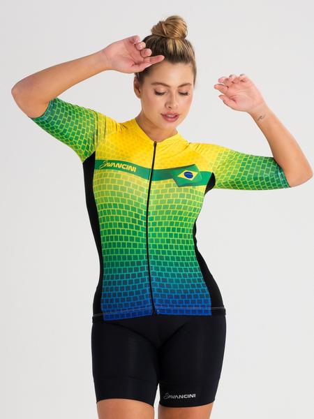 Imagem de Camisa Para Ciclismo Feminina Brasil Savancini (3306)