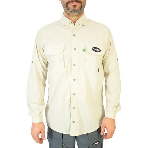 Imagem de Camisa Para Pesca Proteção Solar 50+ FPS Areia - MTK