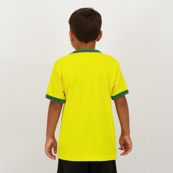 Imagem de Camisa Placar Brasil Brasão Infantil Amarela