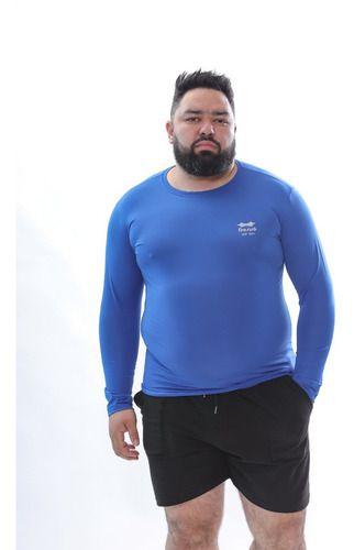 Imagem de Camisa Plus Size Segunda Pele Camiseta Rash Guard Masculina