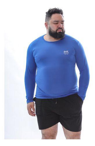 Imagem de Camisa Plus Size Segunda Pele Camiseta Rash Guard Masculina