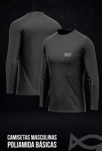 Camisa Poliamida Pesca Chumbo - M - mar negro Imagem de Camisa Poliamida Pesca Chumbo - M