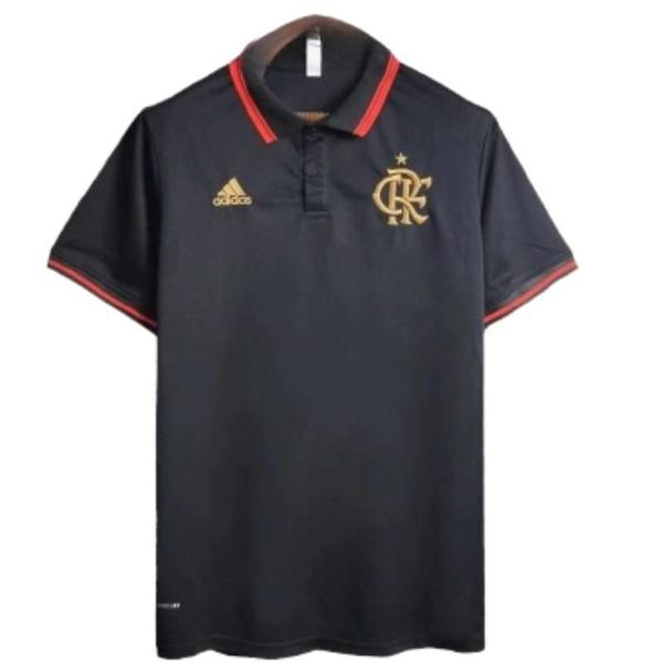 Camisa Polo Flamengo 23/24 Preta e Vermelha Imagem de Camisa Polo Flamengo 23/24 Preta e Vermelha