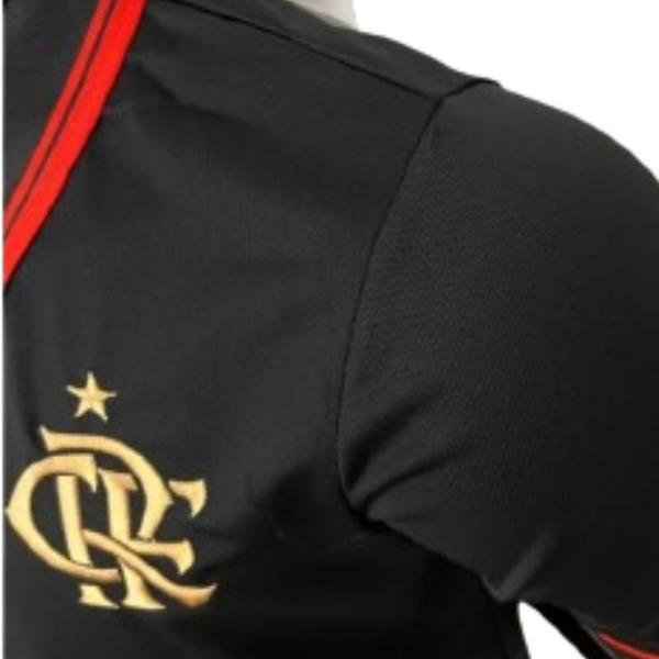 Camisa Polo Flamengo 23/24 Preta e Vermelha Imagem de Camisa Polo Flamengo 23/24 Preta e Vermelha