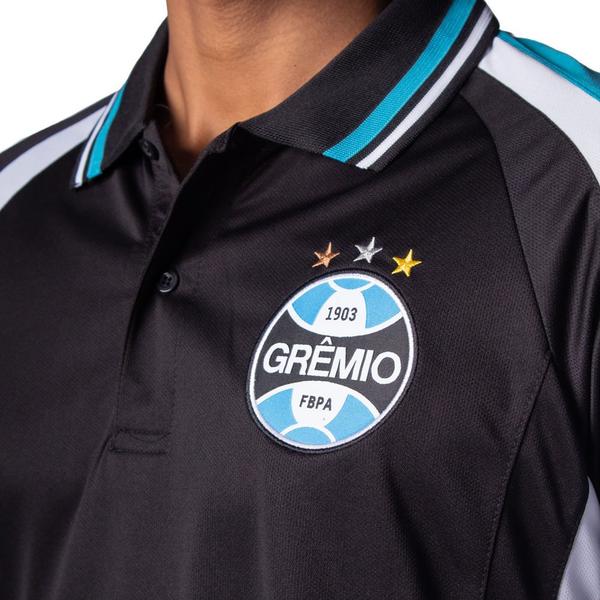 Imagem de Camisa Polo Flatten Masculina Legend Grêmio Preto