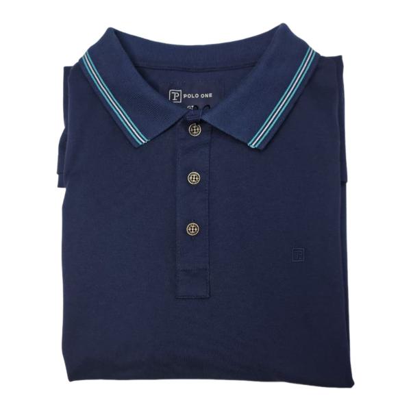 Camisa polo plus size tecido leve piquet 02508N POLO ONE - Camisa