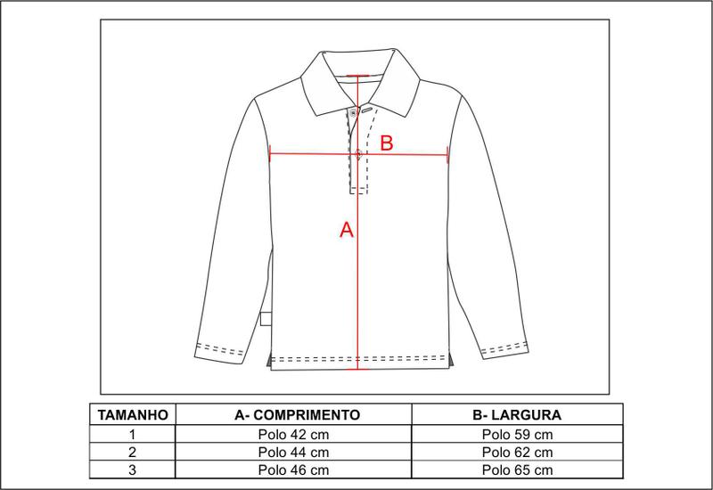 Imagem de Camisa polo revedor avaí piquet manga longa menino royal - infantil 1,2,3