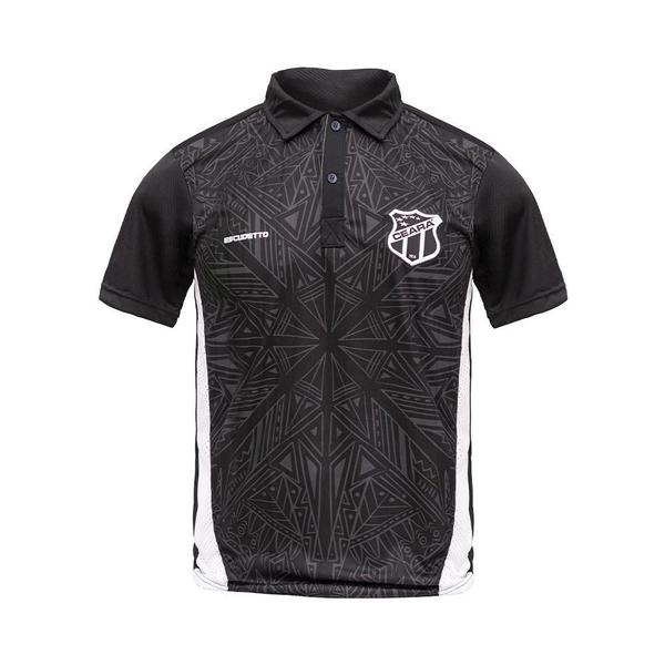 Imagem de Camisa Preto e Branco Ceará Polo Ícones  Escudetto