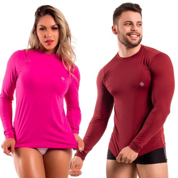 Imagem de Camisa Proteção Solar UV 50 Camiseta Térmica Dry Fit