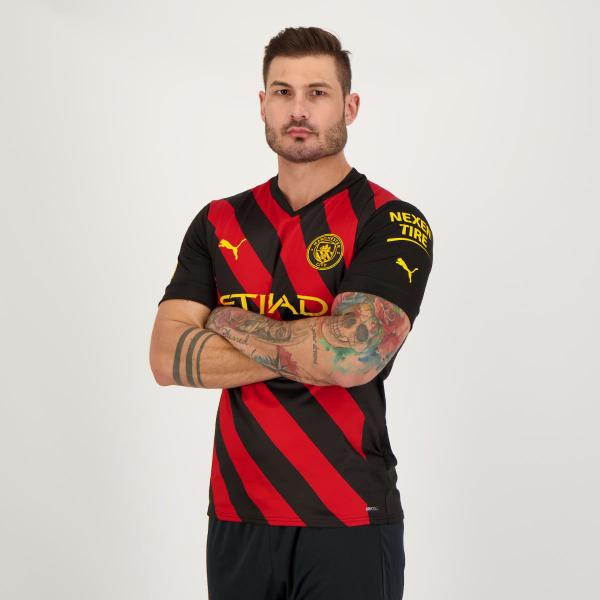 Camisa Puma Manchester City Away 2023 17 De Bruyne Imagem de Camisa Puma Manchester City Away 2023 17 De Bruyne