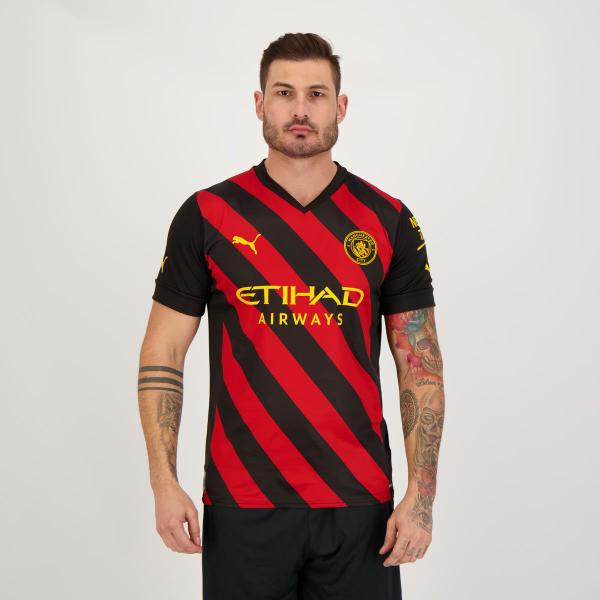 Camisa Puma Manchester City Away 2023 17 De Bruyne Imagem de Camisa Puma Manchester City Away 2023 17 De Bruyne