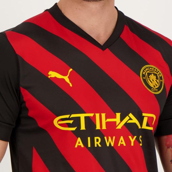 Camisa Puma Manchester City Away 2023 17 De Bruyne Imagem de Camisa Puma Manchester City Away 2023 17 De Bruyne