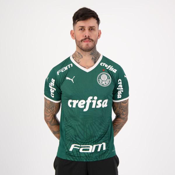 Imagem de Camisa Puma Palmeiras I 2022 com Patrocínio