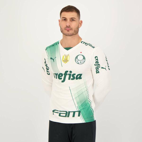 Imagem de Camisa Puma Palmeiras II 2023 Manga Longa Campeão Brasileiro 2022