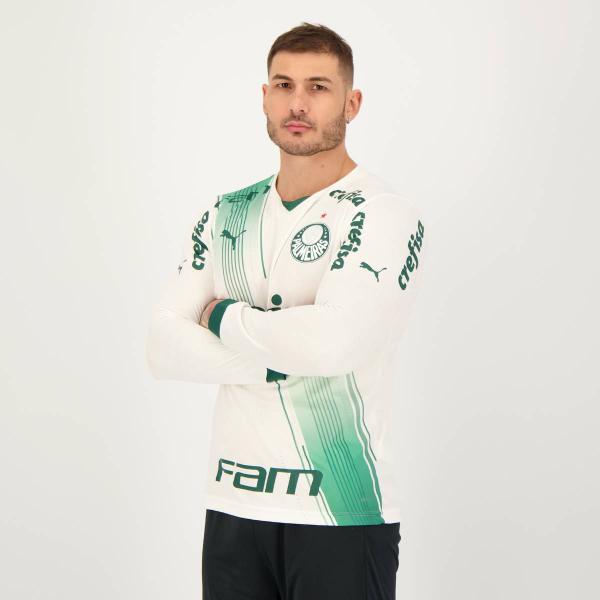 Imagem de Camisa Puma Palmeiras II 2023 Manga Longa Com Patrocínio