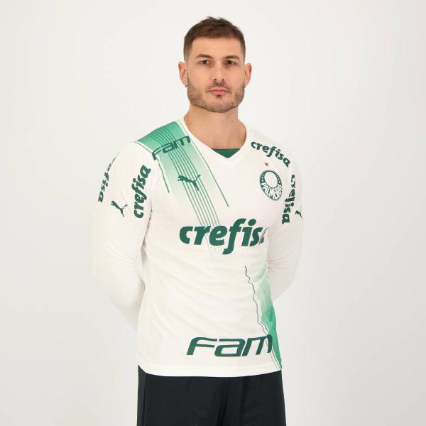 Imagem de Camisa Puma Palmeiras II 2023 Manga Longa Com Patrocínio