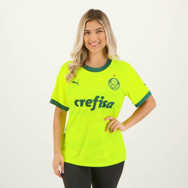 Imagem de Camisa Puma Palmeiras III 2023 Feminina Libertadores