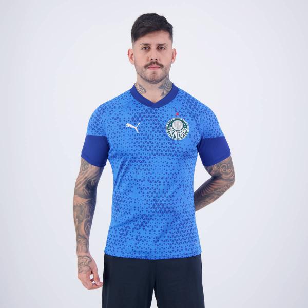 Imagem de Camisa Puma Palmeiras Treino 2024 Azul