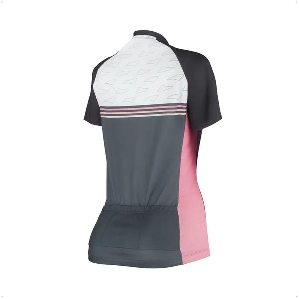 Imagem de Camisa Race Ciclismo Feminina P Rosa e Preto Bolsos Traseiro Corrida Treino Academia Musculação UV50+ Atrio VB037