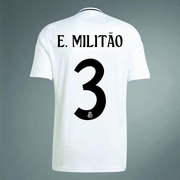 Imagem de Camisa Real Madrid I Adidas 24/25 E. Militão 3 Branca