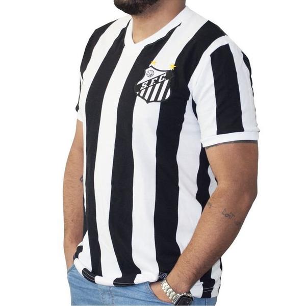 Imagem de Camisa Retrô Masculina Santos 1984 Listrada