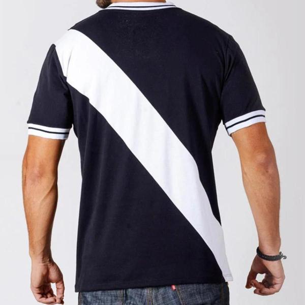 Imagem de Camisa Retrô Vasco da Gama 1974 Masculina - Preto e Branco