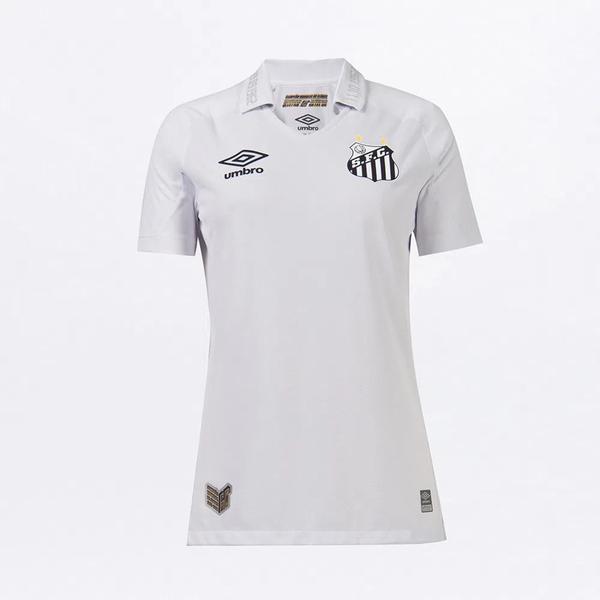 Imagem de Camisa Santos I 22/23 Umbro Feminina - Branco+Preto