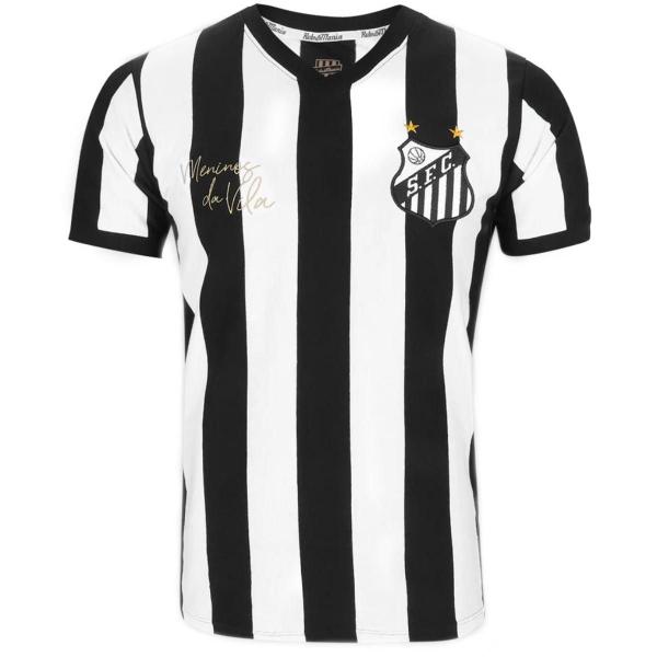 Imagem de Camisa Santos II 1978 RetrôMania Masculina - Preto e Branco